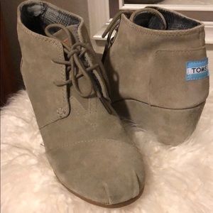 TOMS wedge booties